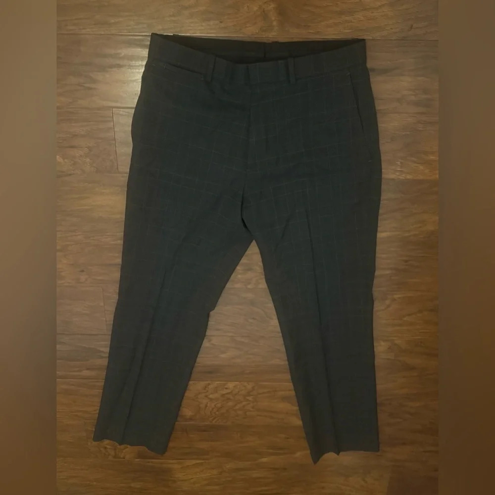 Theory Wool Plaid Ankle Dress Pants Career Office Work Size 30 *READ